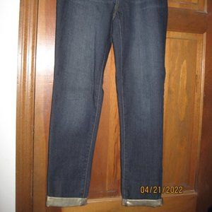 NWOT-Jeans Chico Platinum Denim Jeans with Gold cuffs-Size0